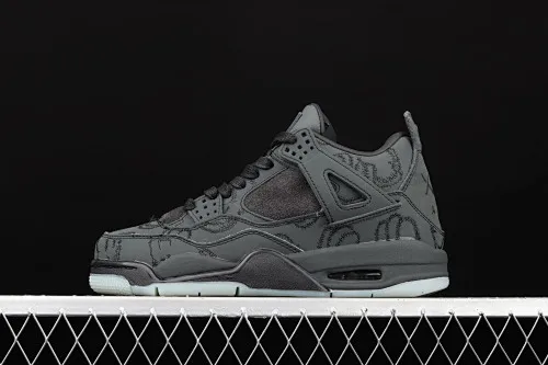 All categories Air Jordan Jordan series basketball shoes Air Jordan 4 G version Kaws x Air Jordan 4 Black AJ4 black suede luminous limited edition 930155-001
